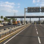Highway crash barrier installation