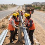 Highway Crash Barrier Installation