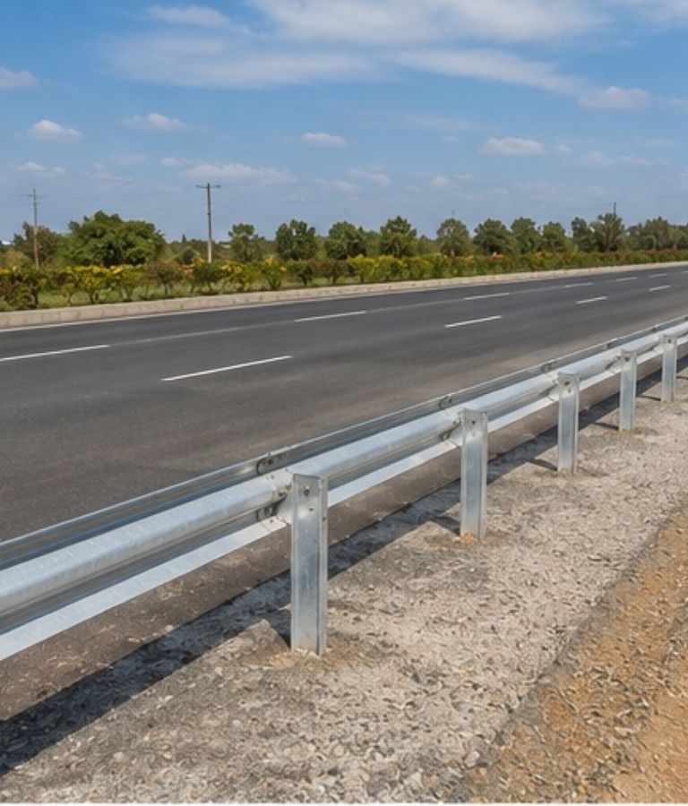 W beam metal crash barrier - image 4