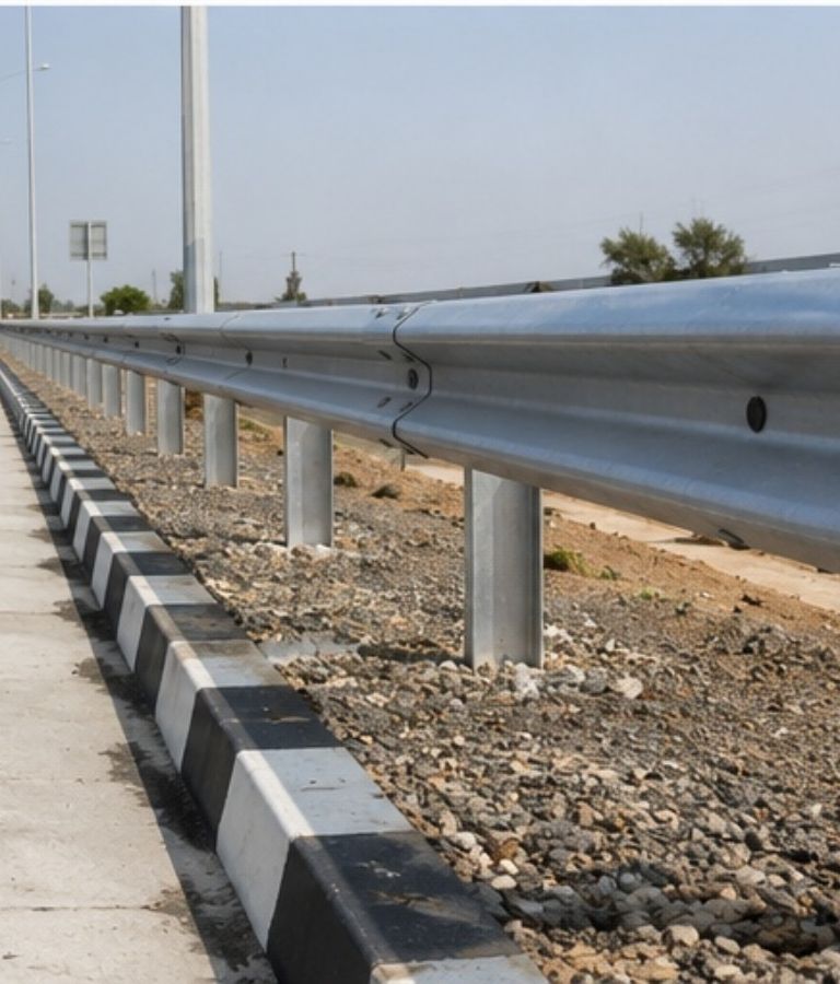 W beam metal crash barrier - image 3