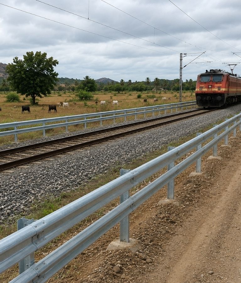 Railway beam metal crash barrier - image 3