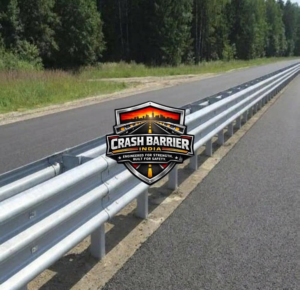 Double side double beam metal crash barrier